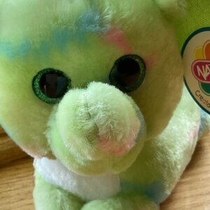 Namco Tie-Dye Elephant Plush Toy 8" Pastel Colors Stuffed Animal